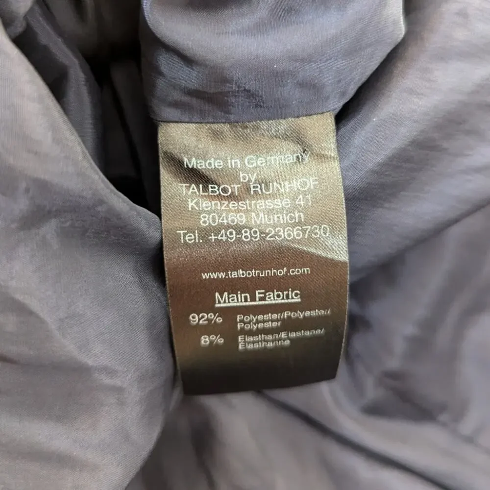 Talbot Runhof One Shoulder Sequined Gown Dress Georgette Overlay Size 6 FLAWS - Picture 8 of 11